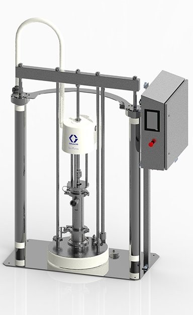 Система SaniForce на раме, рама из нержавеющей стали, соотношение 12:1, надувная уплотнительная манжета, электронный блок управления