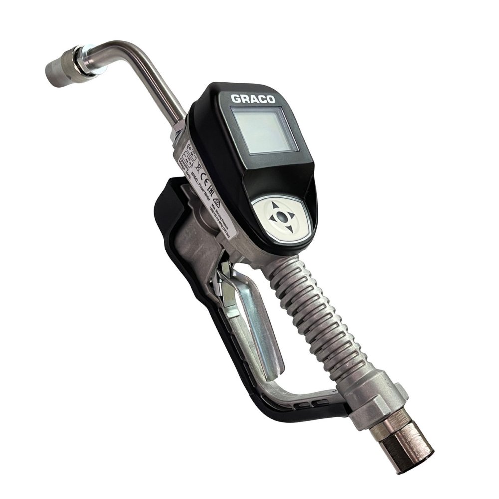 Дозированный дозирующий клапан Pulse® для гидравлики и смазочных масел - впускной шарнир 1/2 дюйма NPT, жесткий удлинитель, автоматическая быстрозакрывающаяся форсунка