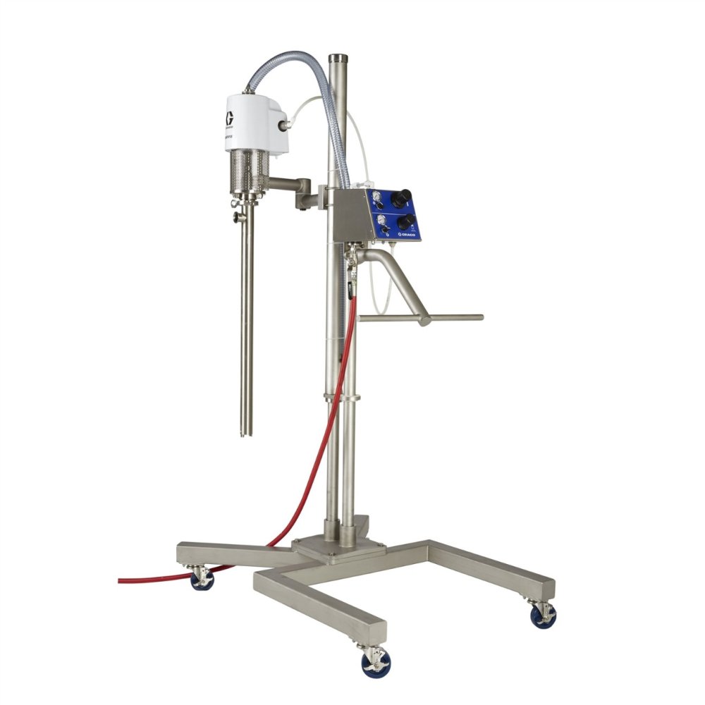 Поршневой насос SaniForce с соотношением 6:1 и уплотнениями из фторопласта для перекачивания жидкостей низкой и средней вязкости в областях применения, требующих соблюдения санитарных норм