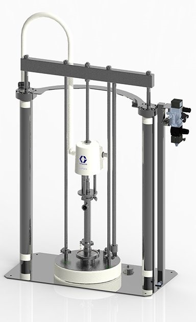 Система SaniForce на раме, рама из нержавеющей стали, соотношение 6:1, надувная уплотнительная манжета, открытое управление
