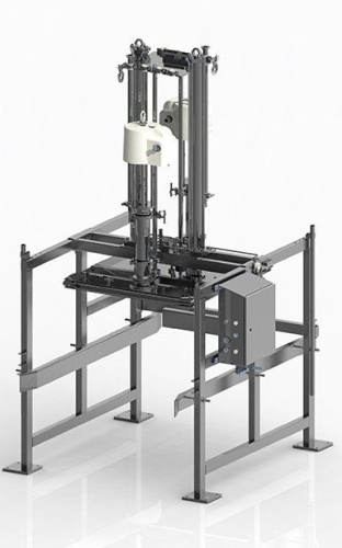 Система перекачивания материала из контейнеров SaniForce, 2 поршневых насоса с соотношением 5:1, пластина Buckhorn, пневмоуправление в закрытом исполнении